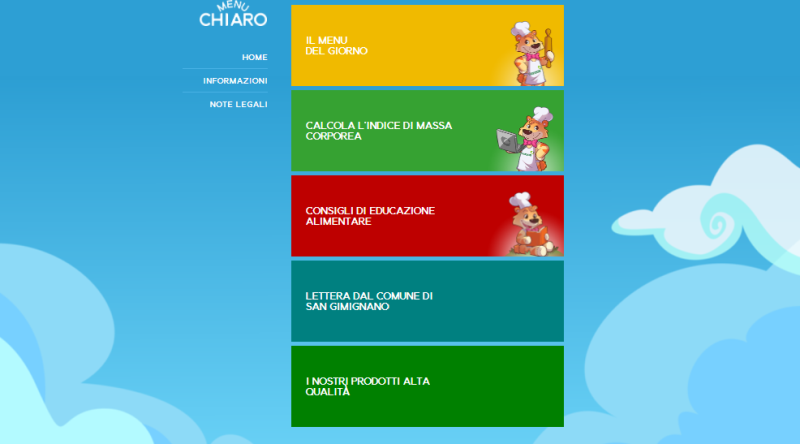 app menu chiaro