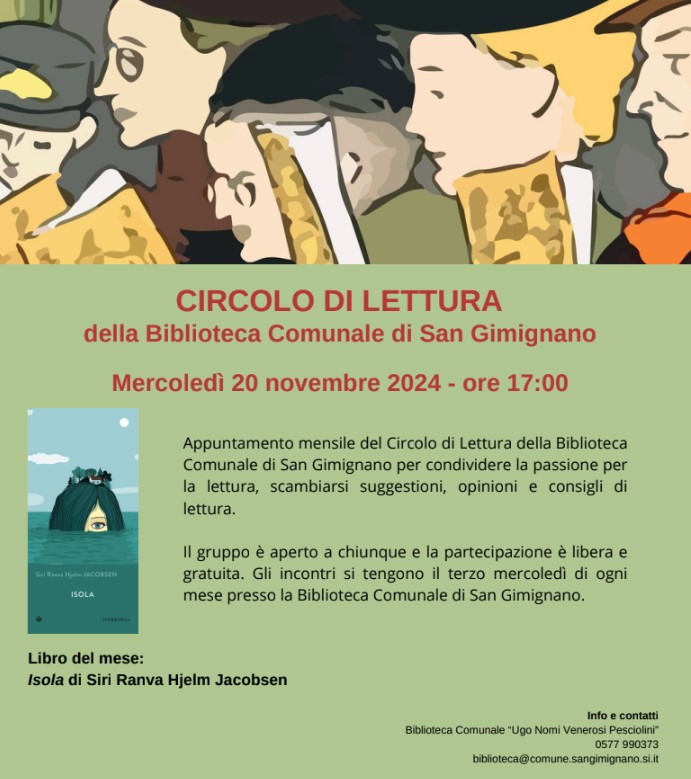 Appuntamenti in biblioteca: circolo di lettura del 20/11/2024