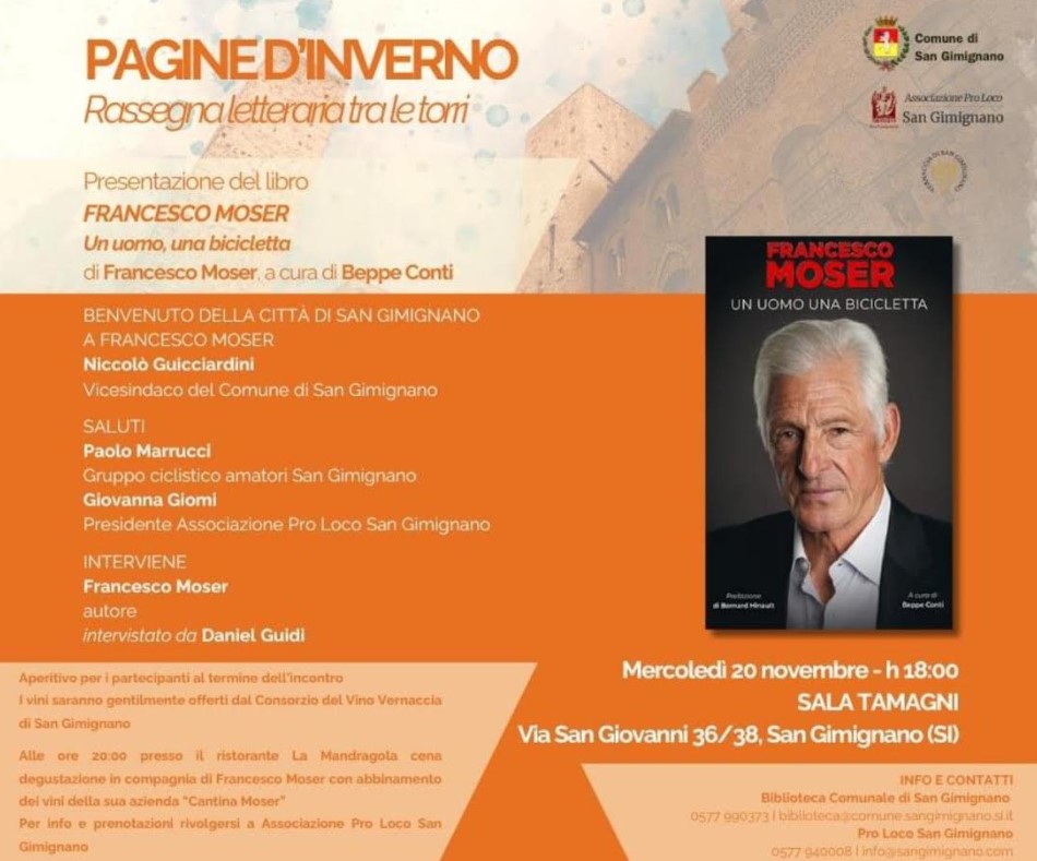 Pagine d'inverno: presentazione del libro "Francesco Moser"