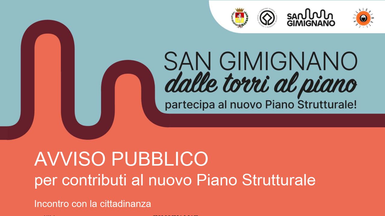 Avviso Pubblico per l'invio di contributi al Piano Strutturale